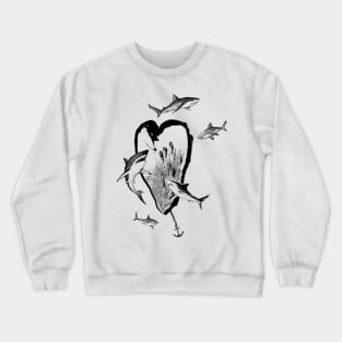 Sharks&Heart Crewneck Sweatshirt